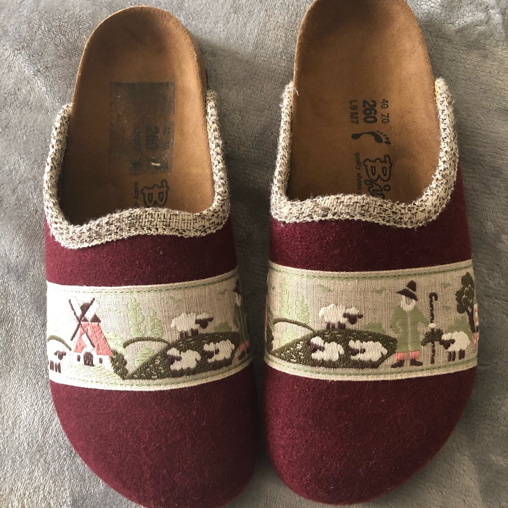 Birkenstock wool clogs